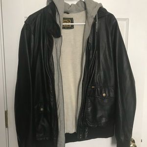 OBEY Leather Jacket/Hoodie